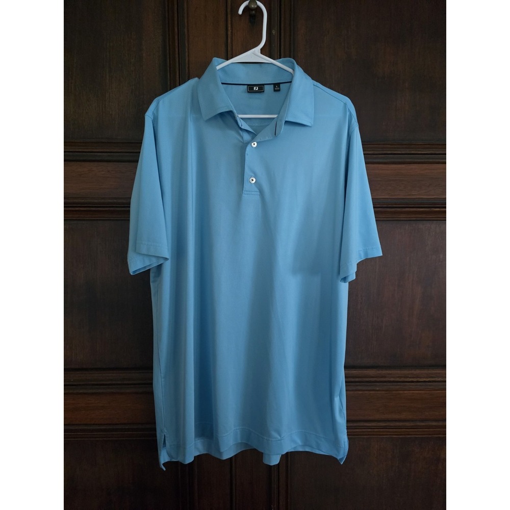 FootJoy Light Blue Golf Polo Size Large - Picture 1 of 3